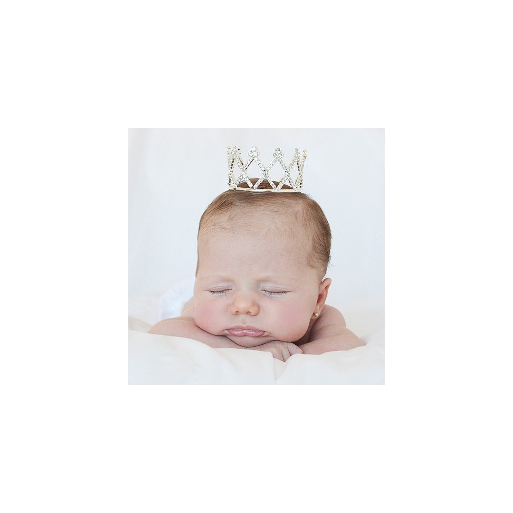 Corona tiara de brillantes para bebés